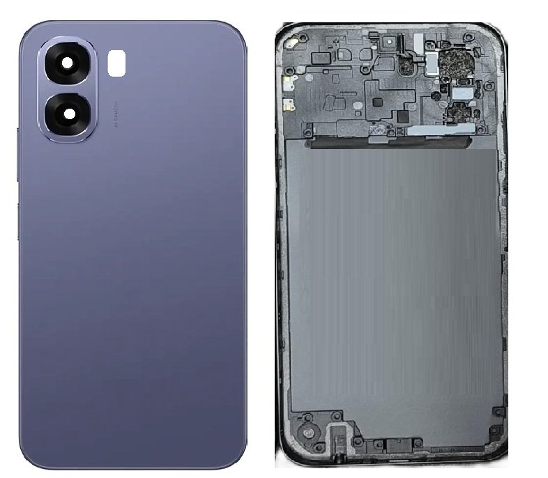 Oppo A6x 5G Full Body Housing Replacement Back Frame Middle Chassis with Side Keys – Black, Grey, Sky Blue, Green & Purple