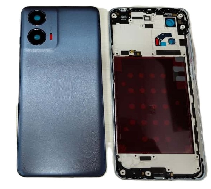 Motorola G24 5G Full Body Housing Replacement Back Frame Middle Chassis with Side Keys – Black, Grey, Silver, Pink & Gold Color: BLACK