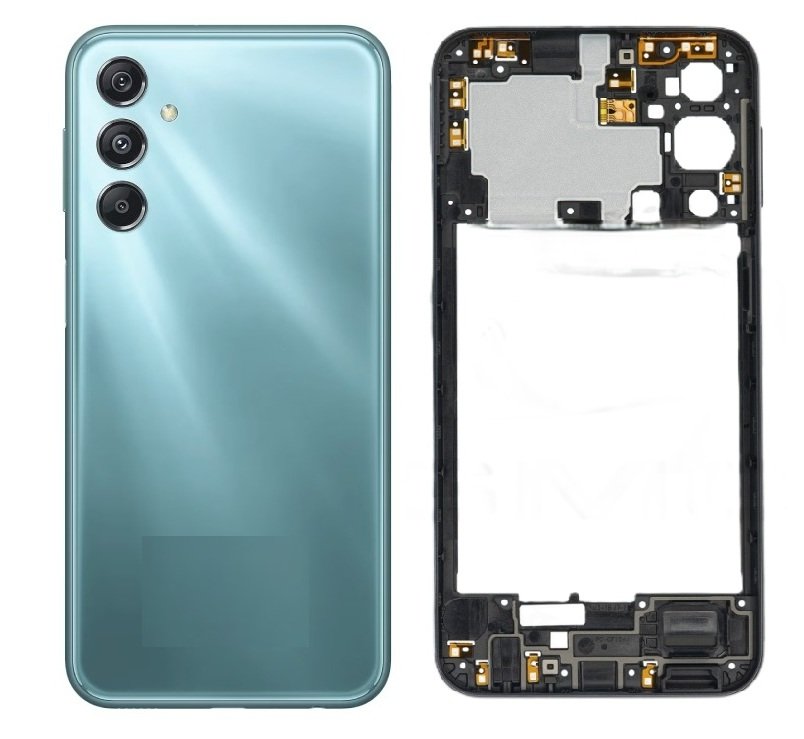 Samsung Galaxy M34 5G Full Body Housing Replacement Back Frame Middle Chassis with Side Keys – Black, White & Green Color: GREEN