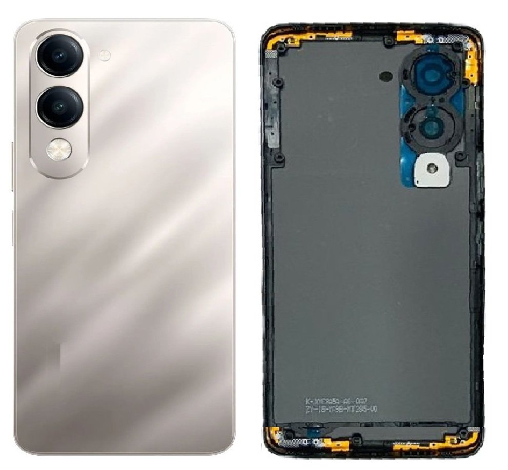 Vivo Y04 4G Full Body Housing Replacement Back Frame Middle Chassis with Side Keys – Purple, Gold & Black Color: GOLD