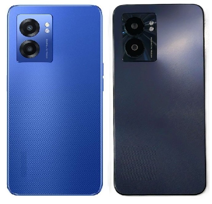 Realme Narzo 50 5G Full Body Housing Replacement Back Frame Middle Chassis with Side Keys – Black & Blue