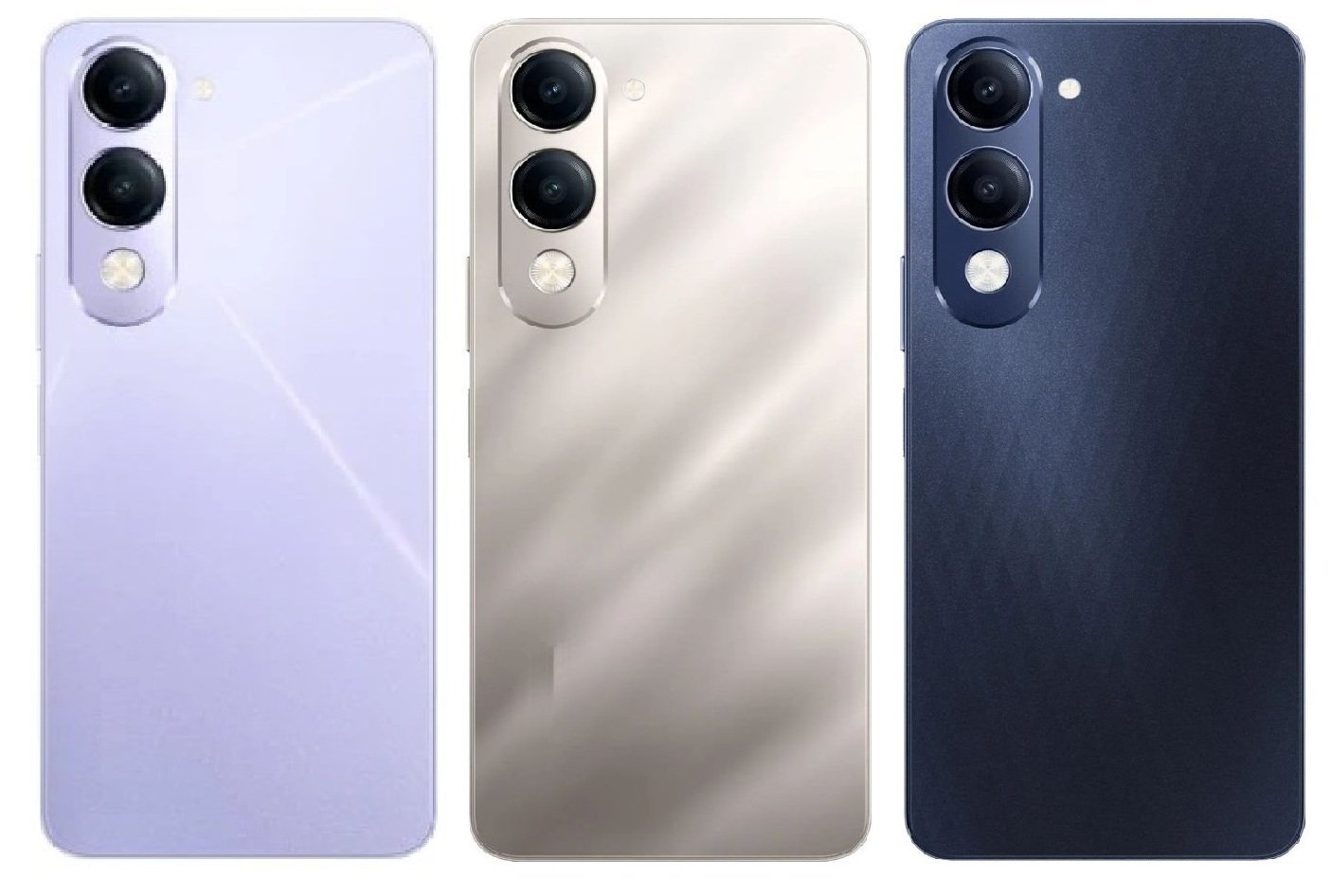 Vivo Y04 4G Full Body Housing Replacement Back Frame Middle Chassis with Side Keys – Purple, Gold & Black