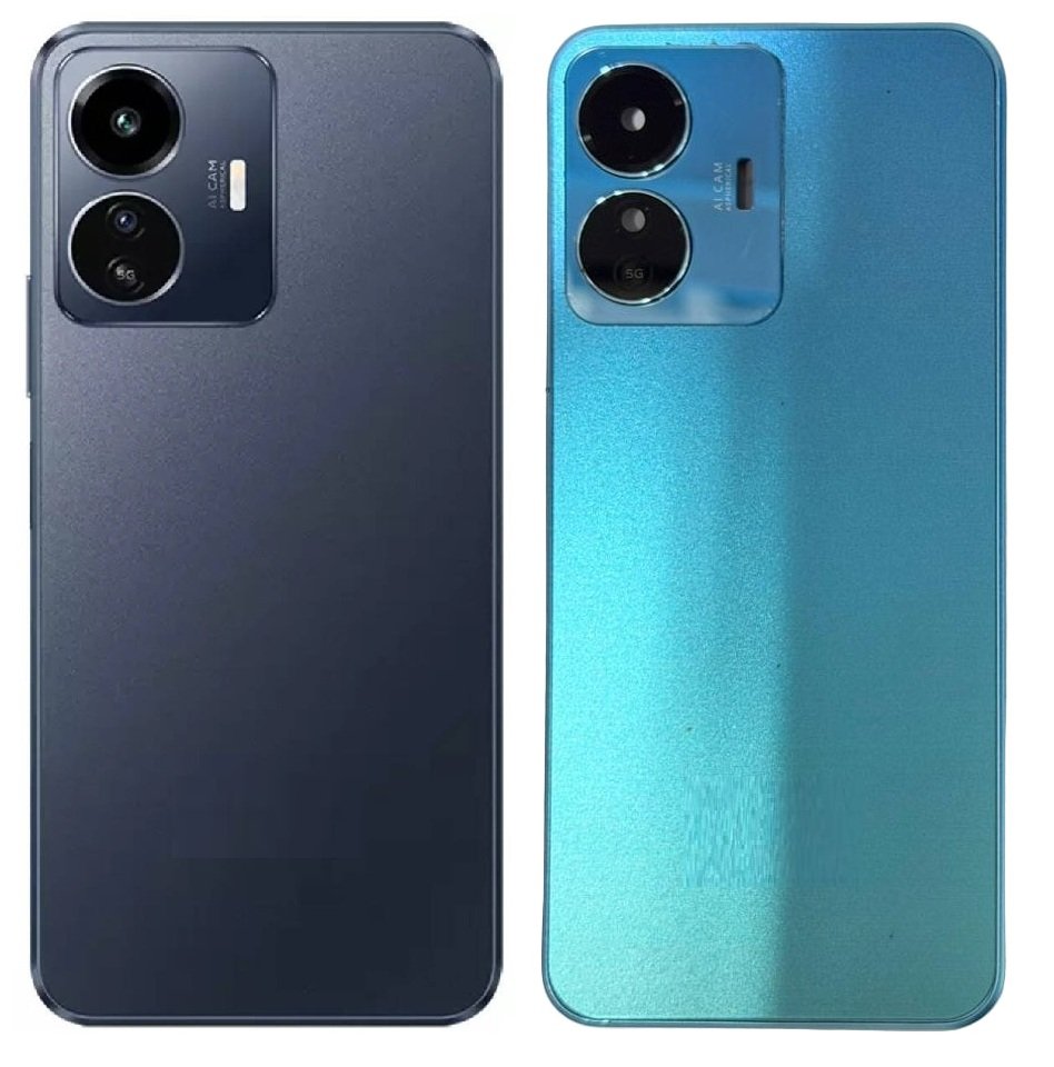 iQOO Z6 Lite 5G Full Body Housing Replacement Back Frame Middle Chassis with Side Keys – Black & Blue