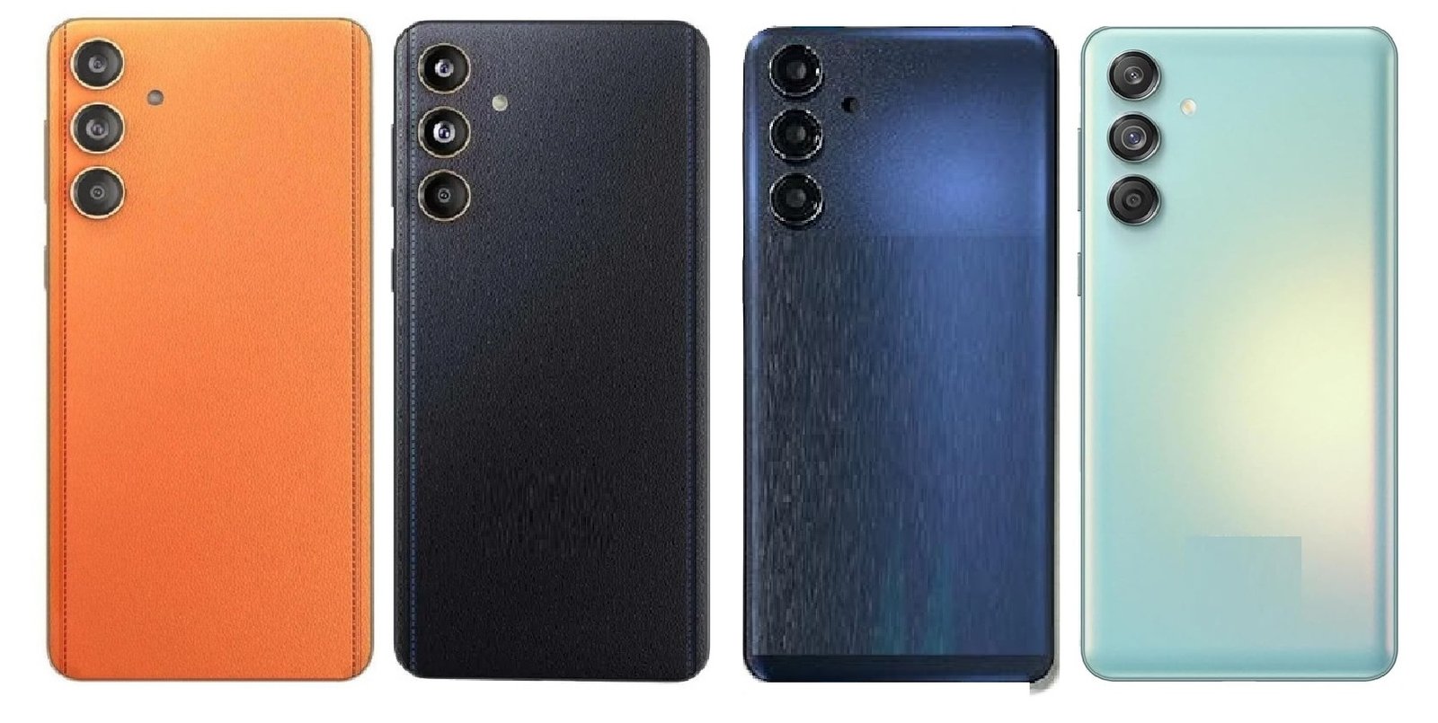 Samsung Galaxy F55 5G / M55 5G Full Body Housing Replacement Back Frame Middle Chassis with Side Keys – Orange, Green, Black & Blue