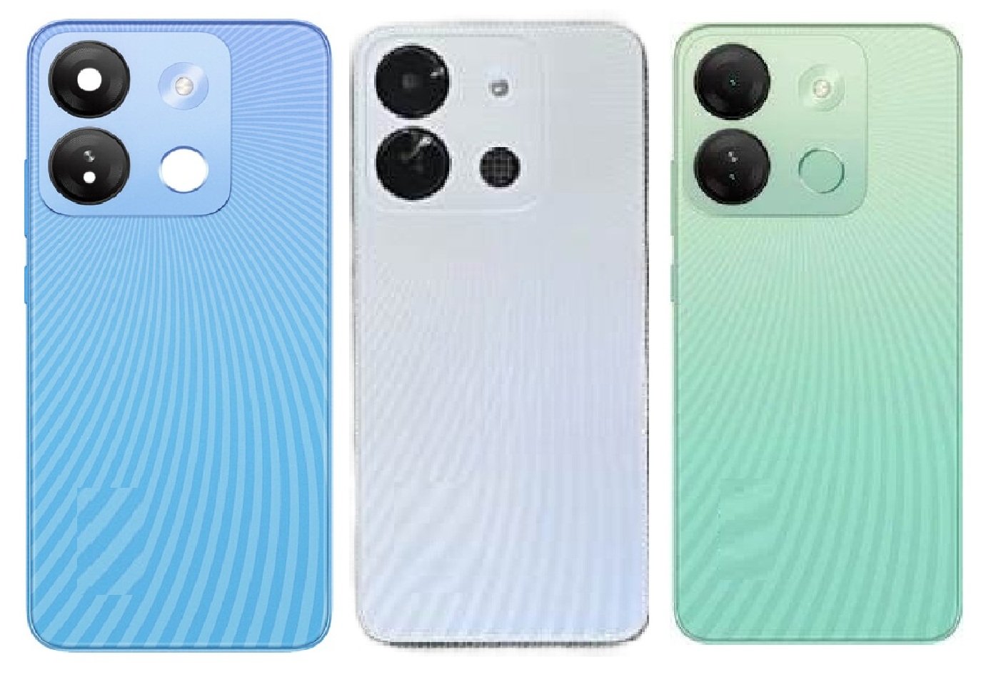 Infinix Smart 7 HD 4G Full Body Housing Replacement Back Frame Middle Chassis with Side Keys – White, Blue & Green
