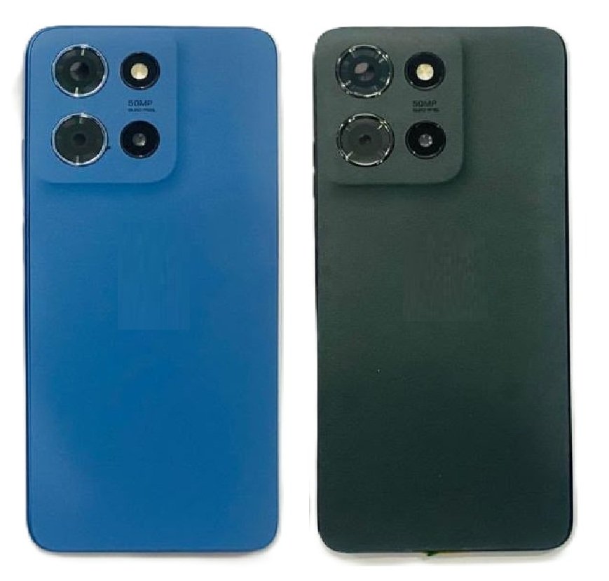 Motorola G 2025 5G Full Body Housing Replacement Back Frame Middle Chassis with Side Keys – Blue & Black