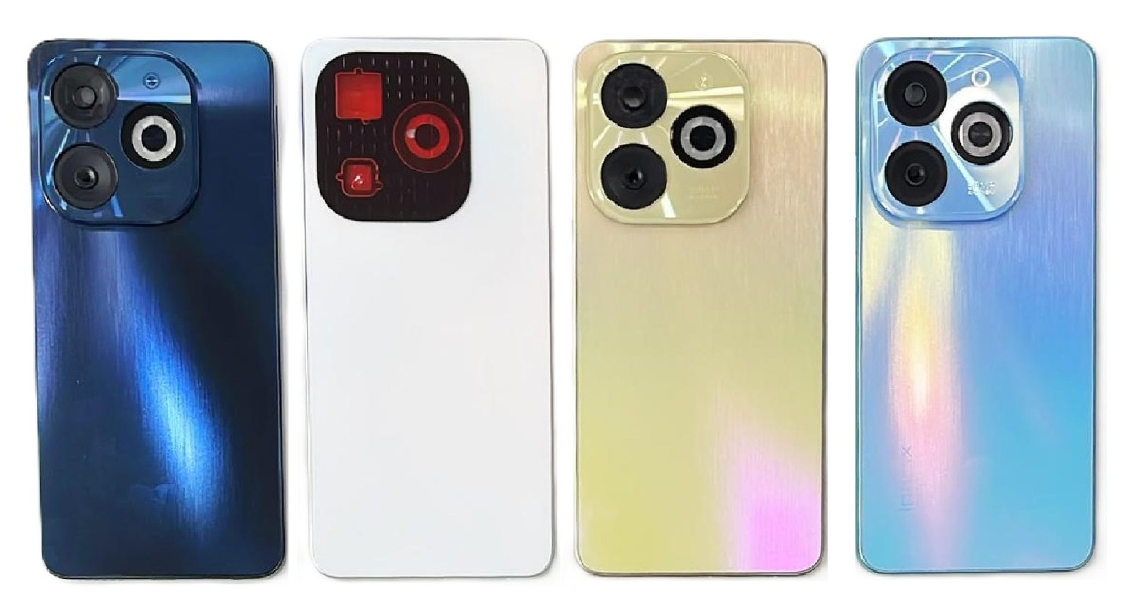 Infinix Smart 8 Pro 4G Full Body Housing Replacement Back Frame Middle Chassis with Side Keys – Black, White, Gold & Blue