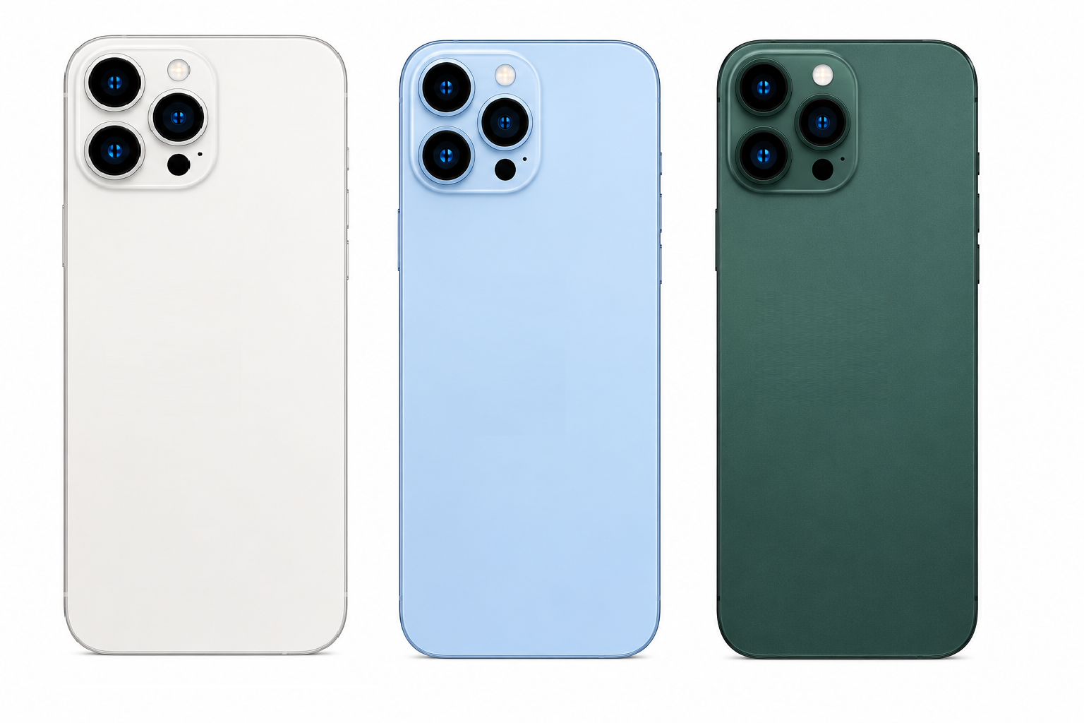 iPhone 13 Pro Housing Body – White, Blue & Green