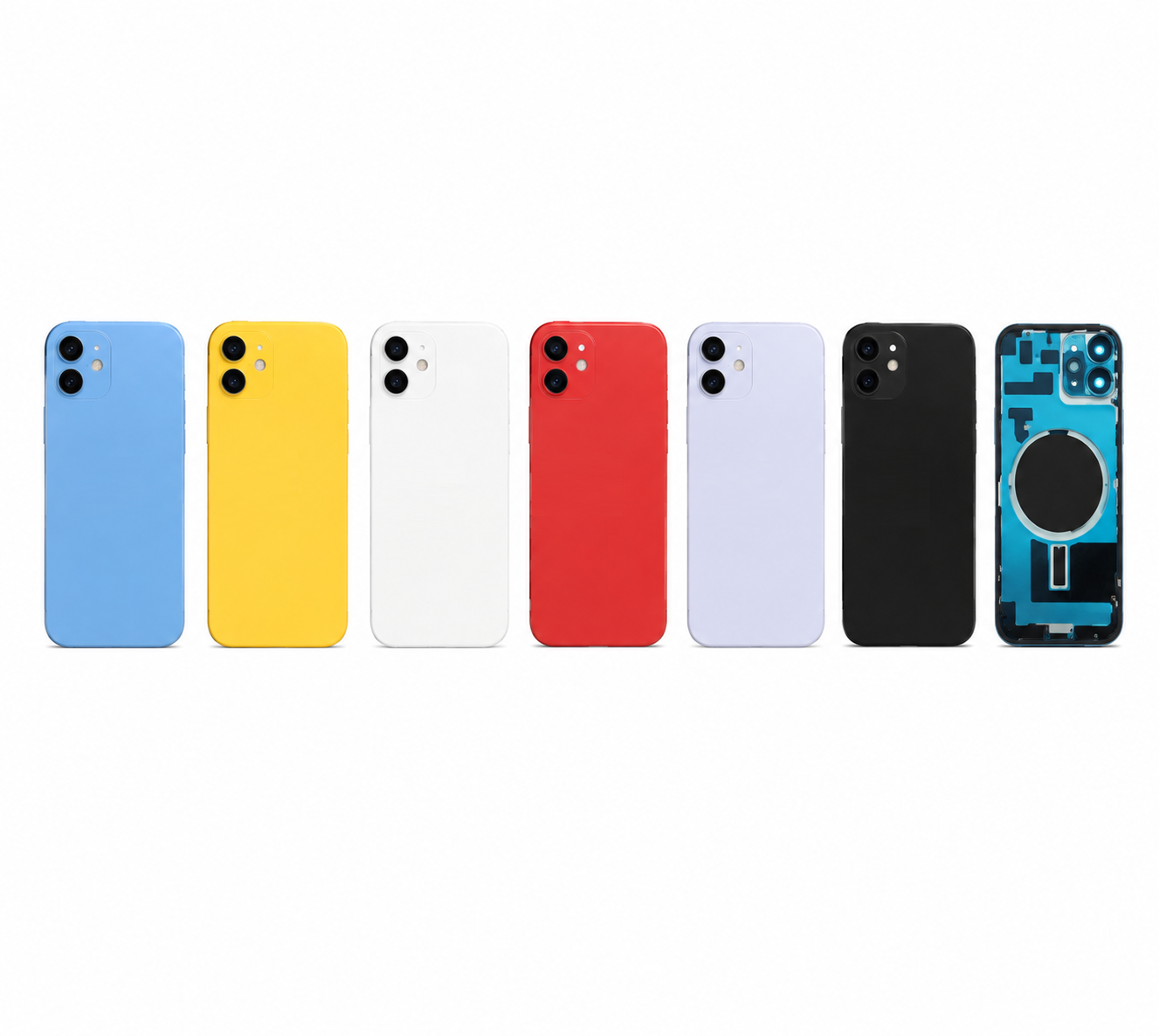 iPhone 14 Plus Back Panel – Blue, Yellow, White, Red, Purple & Black