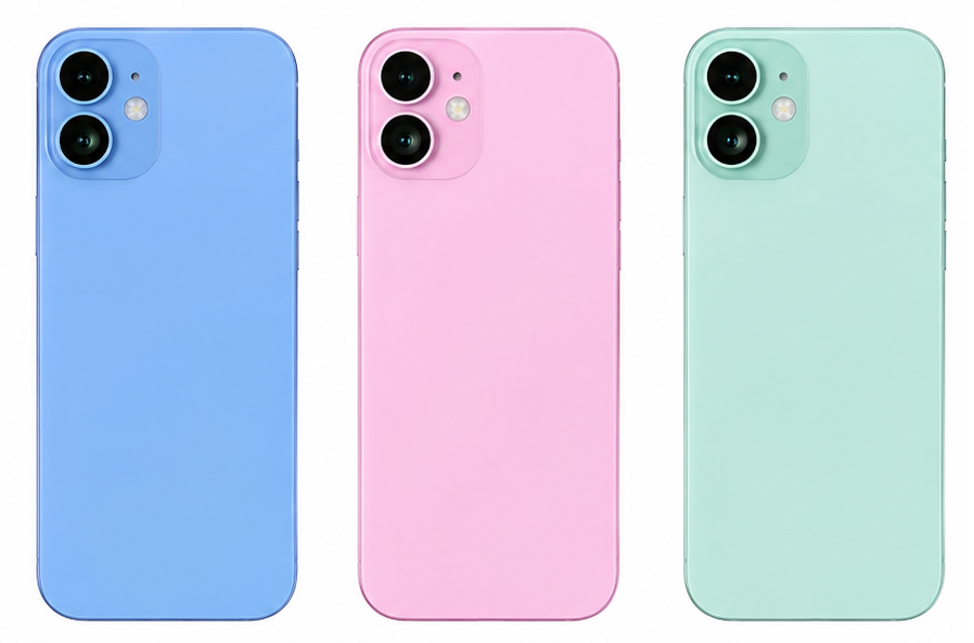 iPhone 16 Housing Body – Blue, Pink & Green