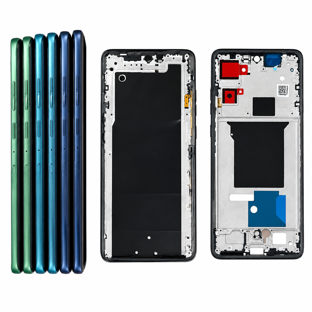 Motorola Edge 60 Fusion 5G Middle Frame – Blue, Purple & Green