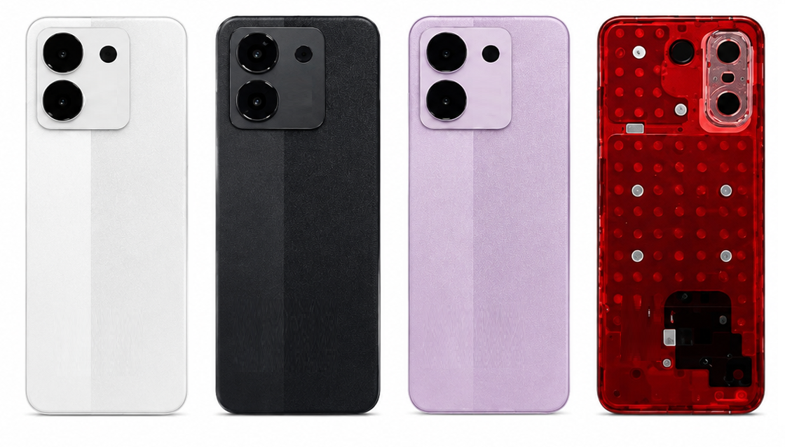 POCO M7 Pro 5G Back Panel – Black, White & Purple
