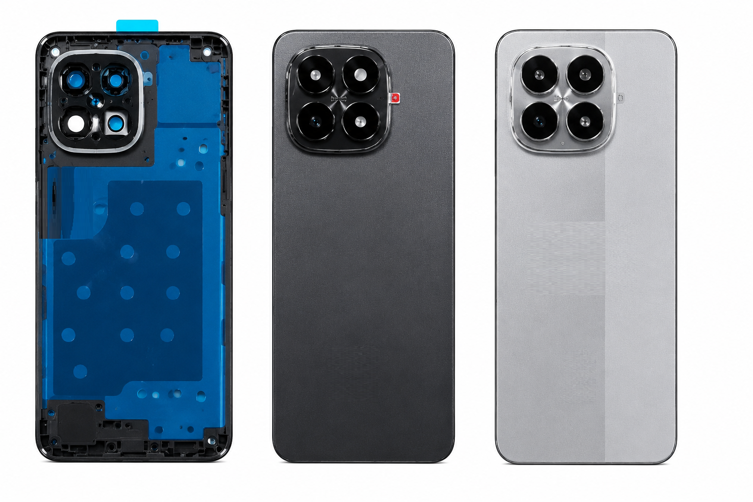 POCO M8 Back Panel – Black & Grey