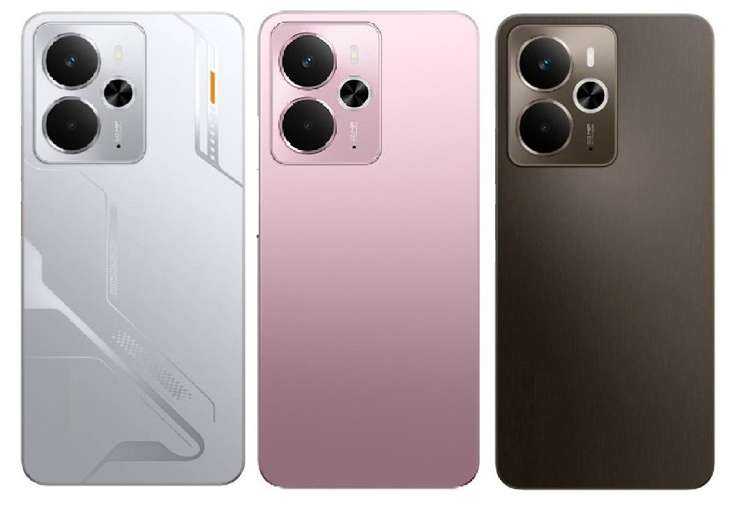 Realme 14 5G Full Body Housing Back Frame Middle Chassis with Side Keys – White, Pink & Brown