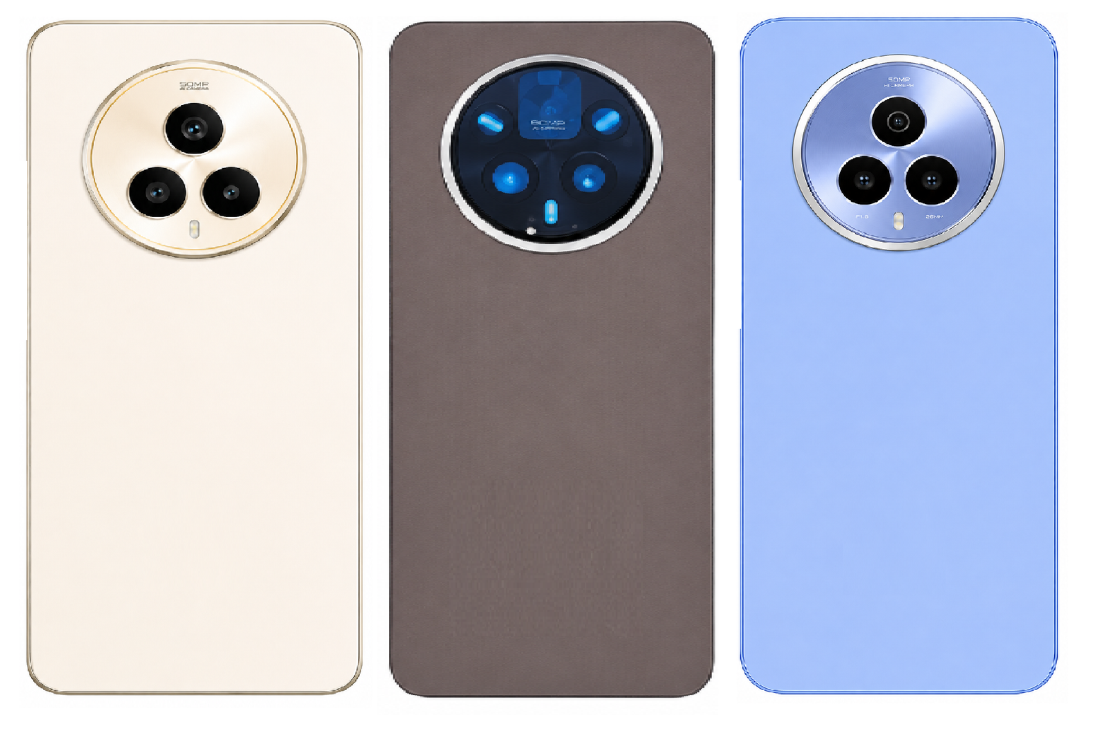Realme P3 Pro 5G Back Panel Battery Cover – White, Brown & Blue