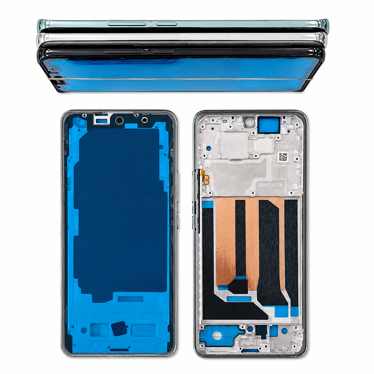 Redmi Note 14 Pro Plus 5G Middle Frame – Black, Grey & Green