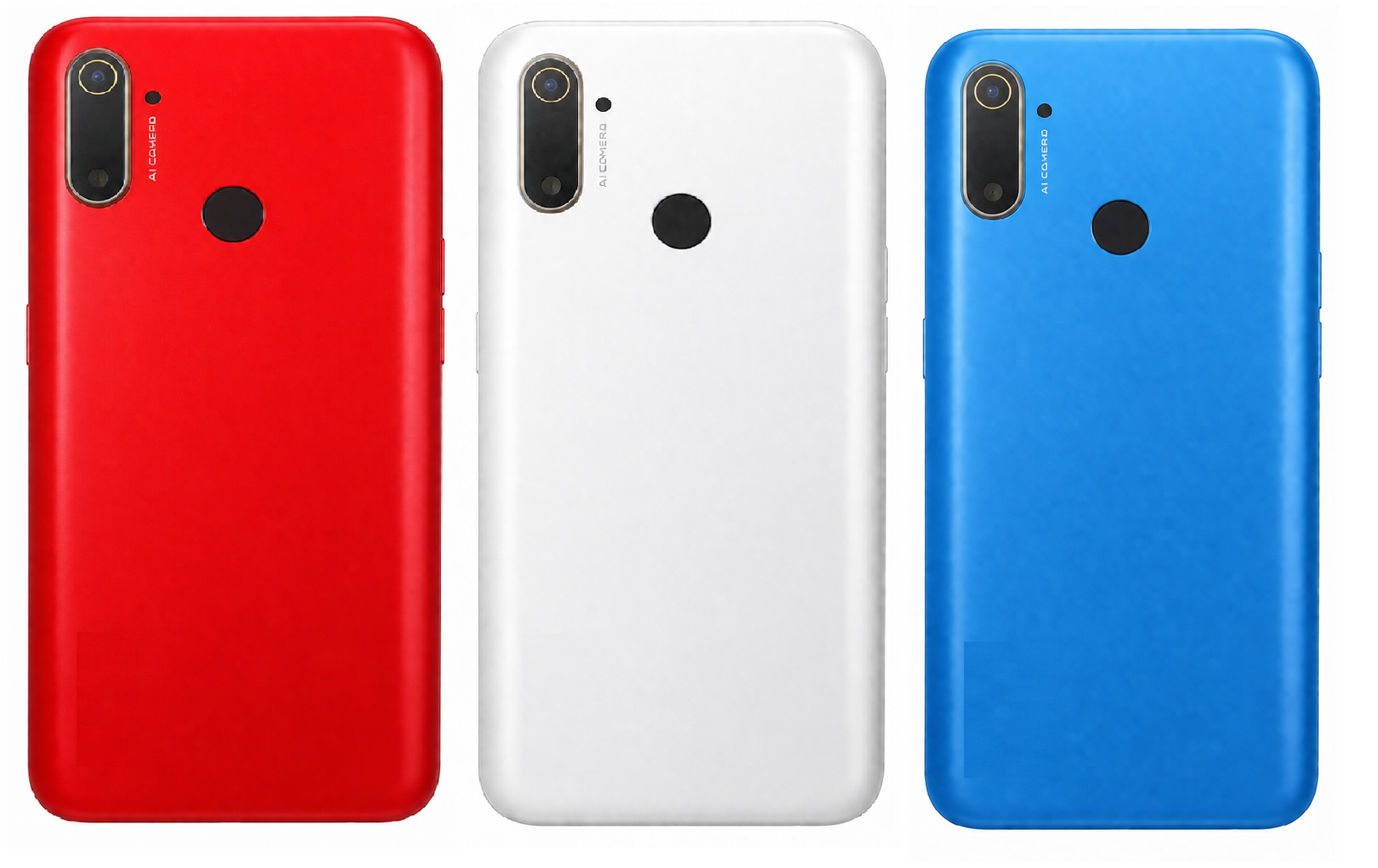 Realme 10A 4G Full Body Housing Replacement Back Frame Middle Chassis with Side Keys – Red, Blue & White