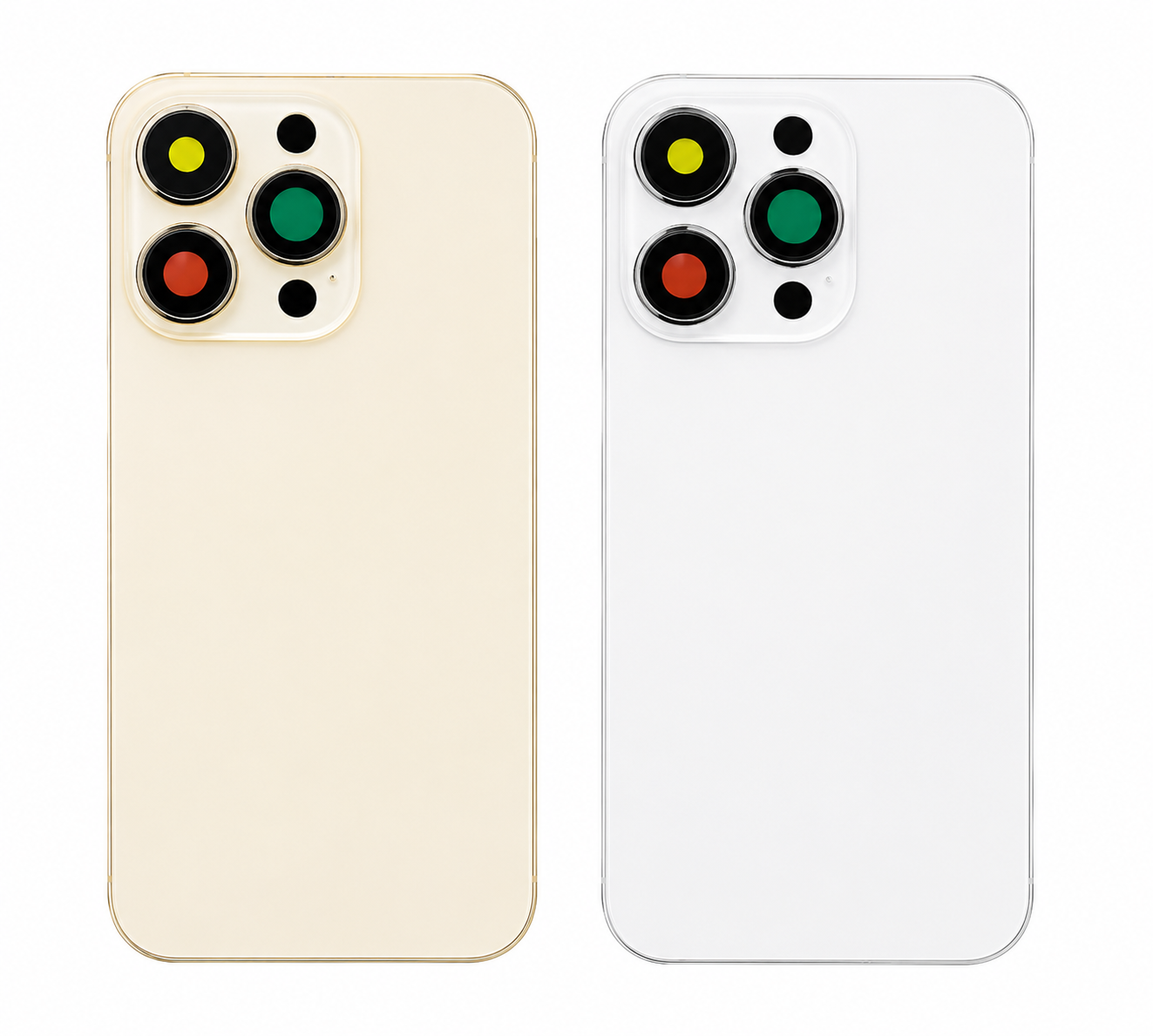 iPhone 14 Pro Max Full Housing Body – White & Gold