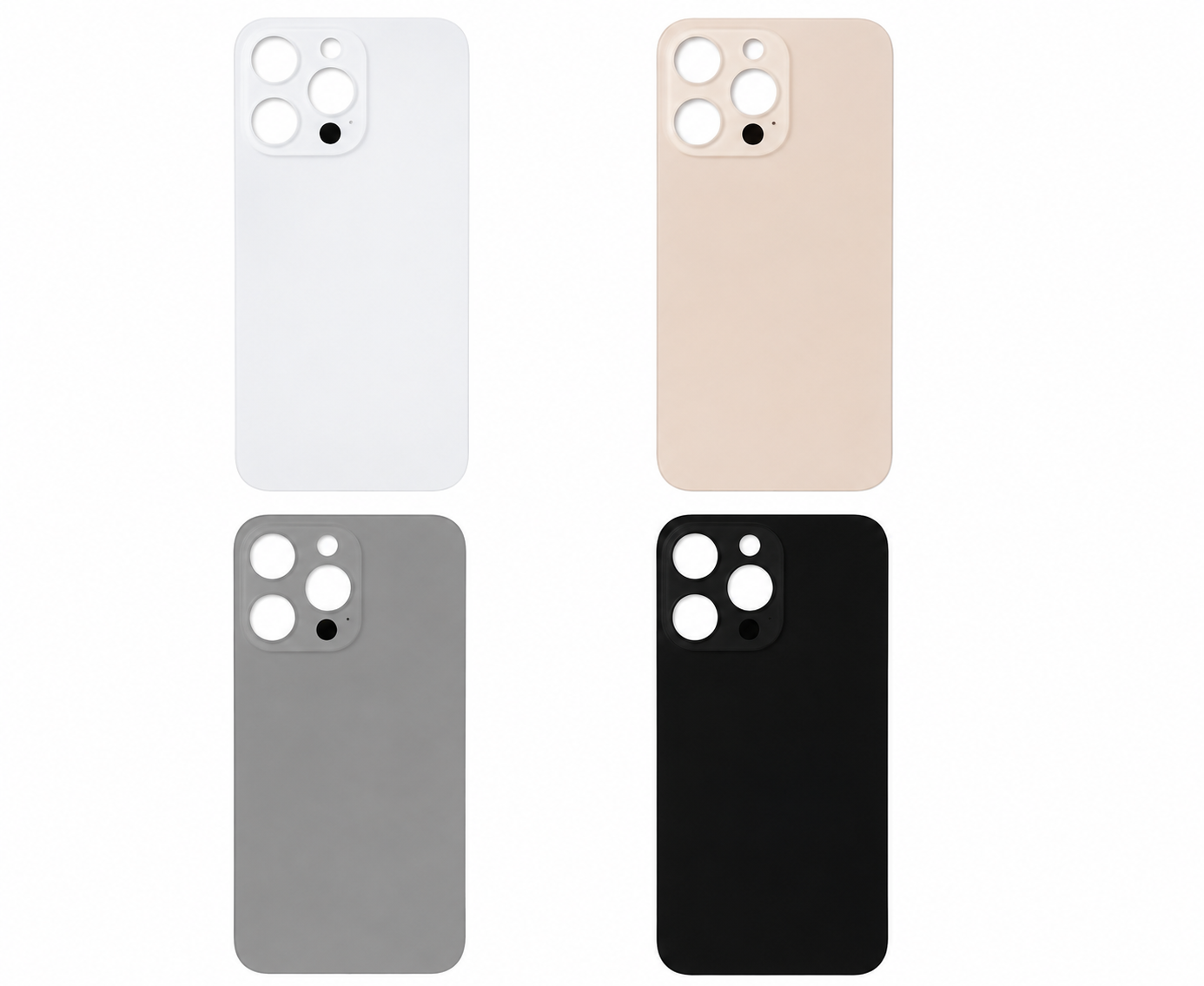 iPhone X to iPhone 16 Pro Converter Back Glass – Black, Grey, Orange, White