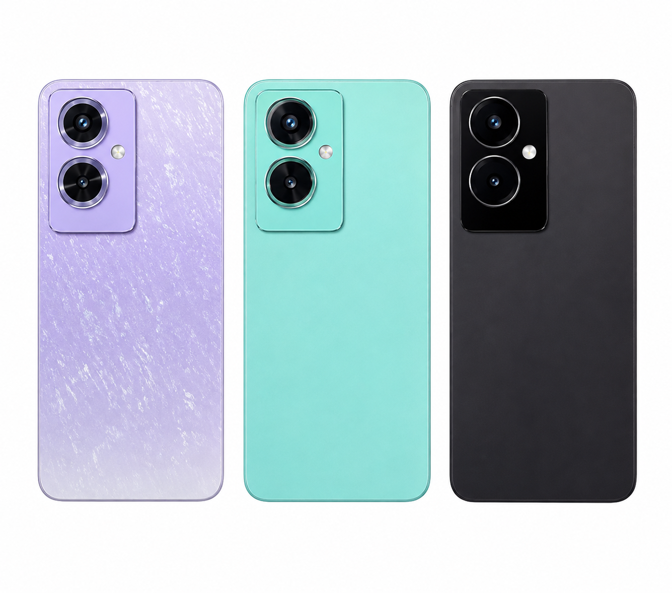 OPPO A79 5G Back Panel – Purple, Green & Black