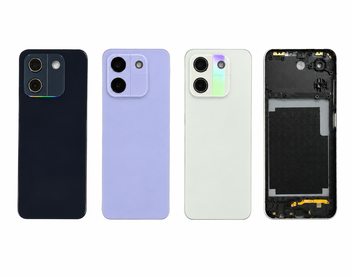 Lava Yuva Star 4G Back Panel Housing Body Replacement – Black, White & Purple