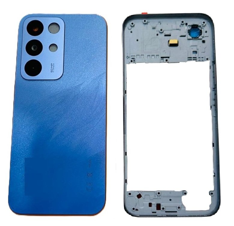 Realme C85 5G Full Body Housing Replacement Back Frame Middle Chassis with Side Keys – Blue, Brown & Purple