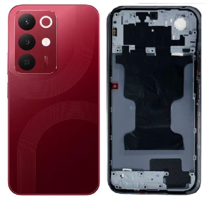 Realme 15x 5G Full Body Housing Replacement Back Frame Middle Chassis with Side Keys – Maroon, Blue & Black