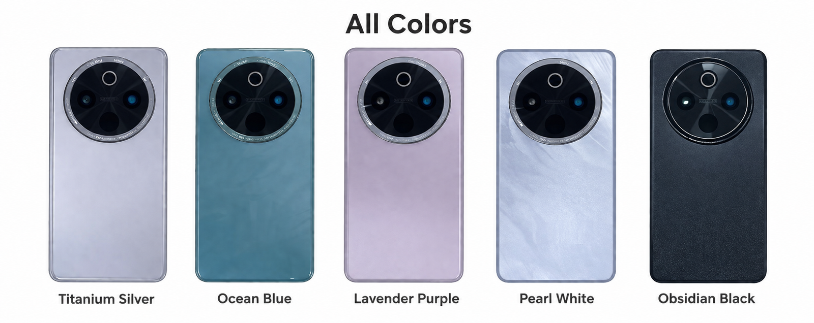 Vivo T4 5G Full Body Housing Replacement Back Frame Middle Chassis with Side Keys – Silver, Blue, Purple, White & Black