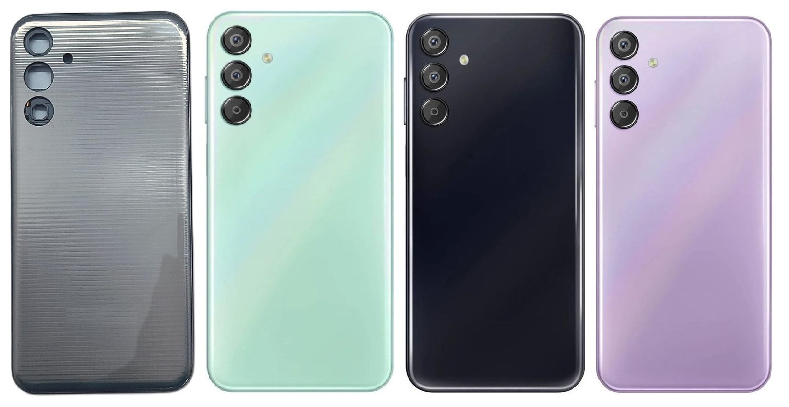 Samsung Galaxy F15 5G Full Body Housing Replacement Back Frame Middle Chassis with Side Keys – Grey, Black, Green & Purple