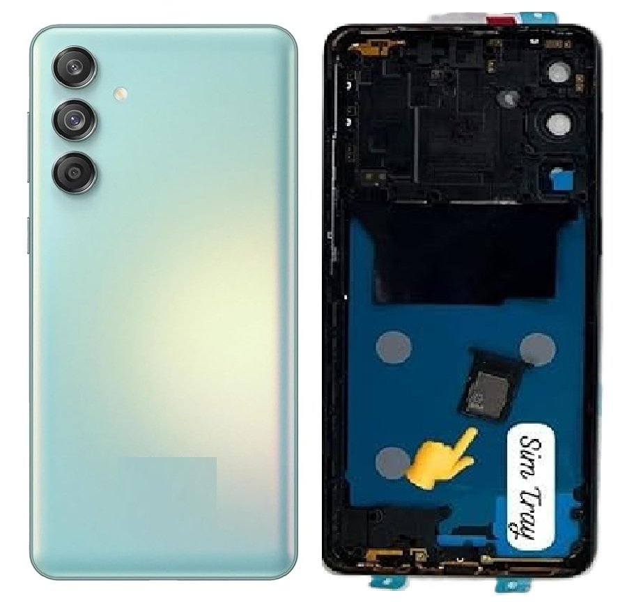 Samsung Galaxy F55 5G / M55 5G Full Body Housing Replacement Back Frame Middle Chassis with Side Keys – Orange, Green, Black & Blue