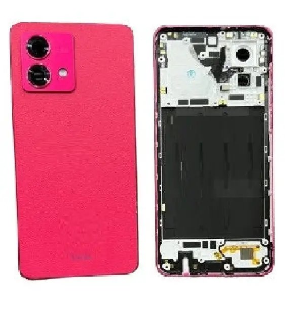 Moto G84 red Back Panel Replacement with Free Cover & Tempered Glass